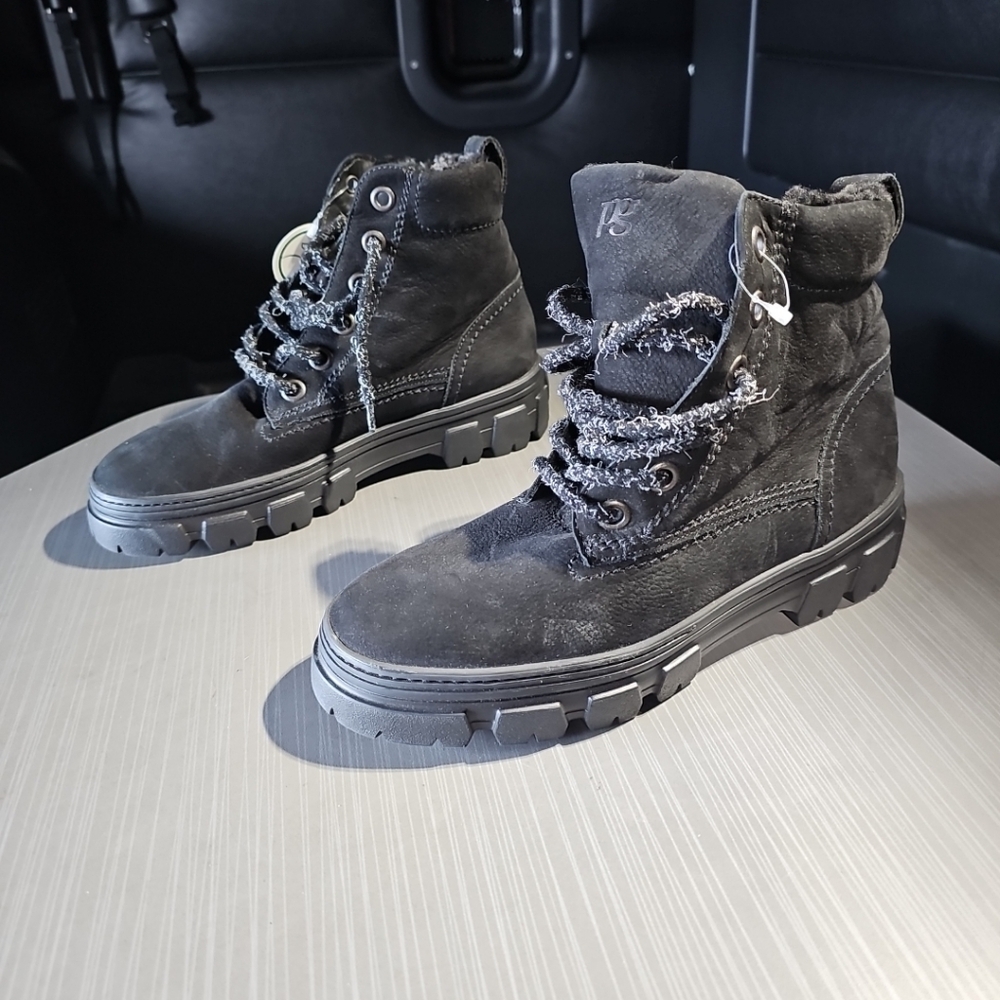 Paul Green Joaquin Genuine Shearling Boot Black Women's UK 4 (US 6.5)‎ NWOB $550